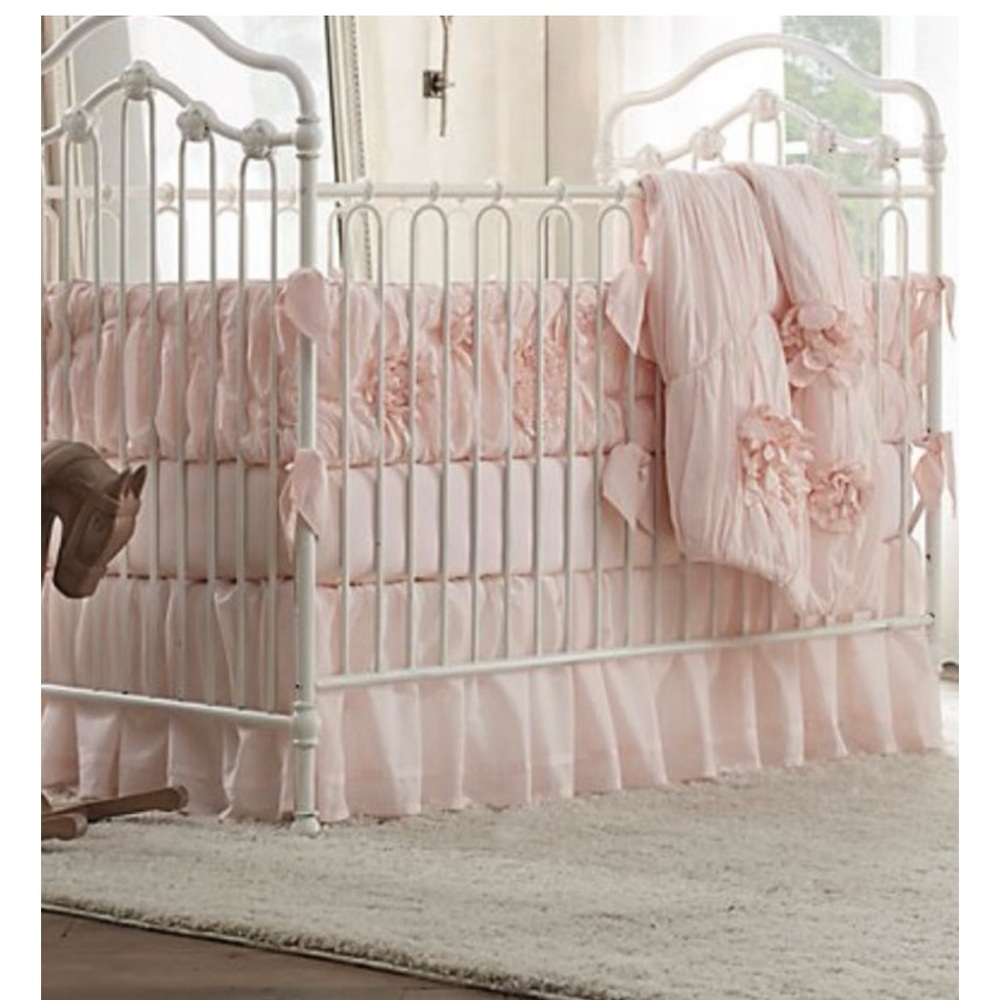Restoration Hardware Baby And Child bumper and crib skirt